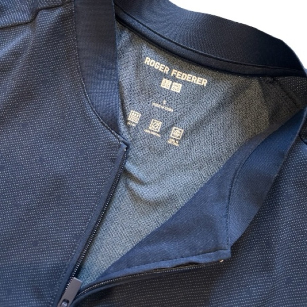 Roger Federer performance tennis Uniqlo dry ex polo activewear shirt men’s Small - Picture 4 of 6